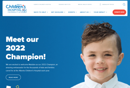 Alberta Children’s Hospital Foundation Website Design & Development
