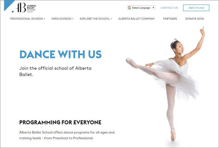 Alberta School of Ballet Website