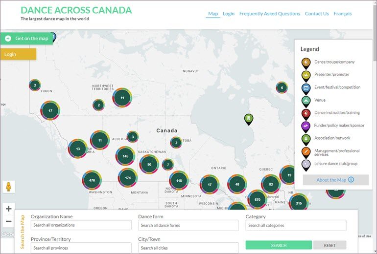 Canadian Dance Assembly: The Dance Map