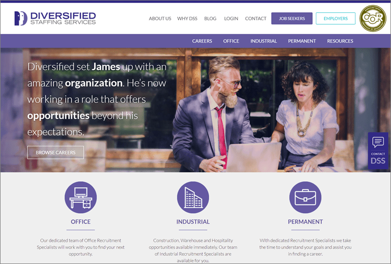 Diversified Staffing Services Website Launched