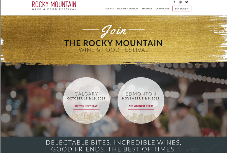 Rocky Mountain Wine and Food Festival Website Launched